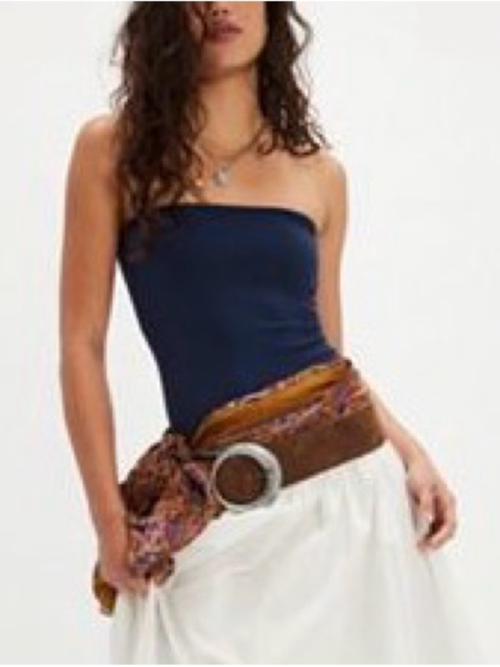 Free People Intimately The Carrie Tube Top - Navy Blue Quarry XS/S